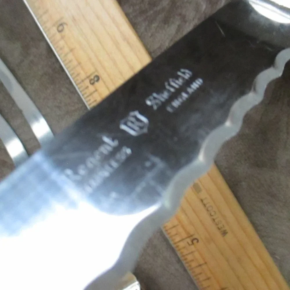 Sheffield Regent Carving Set Faux Bone handles Vintage Knife and Meat Fork
